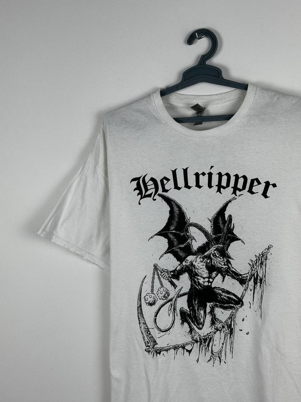 Band Tees Hellripper White Hardcore Metal Band T Shirt Size US XXL / EU 58 / 5 - 3 Thumbnail