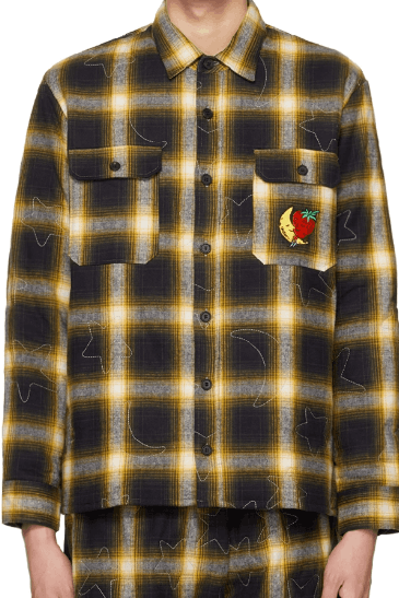 Sky High Farm Workwear Quilted Flannel Shirt Woven Size US XL / EU 56 / 4 - 4 Thumbnail