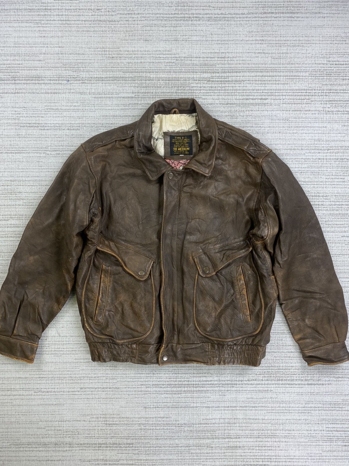 Vintage USN Type B-7 Air Force Leather Jacket