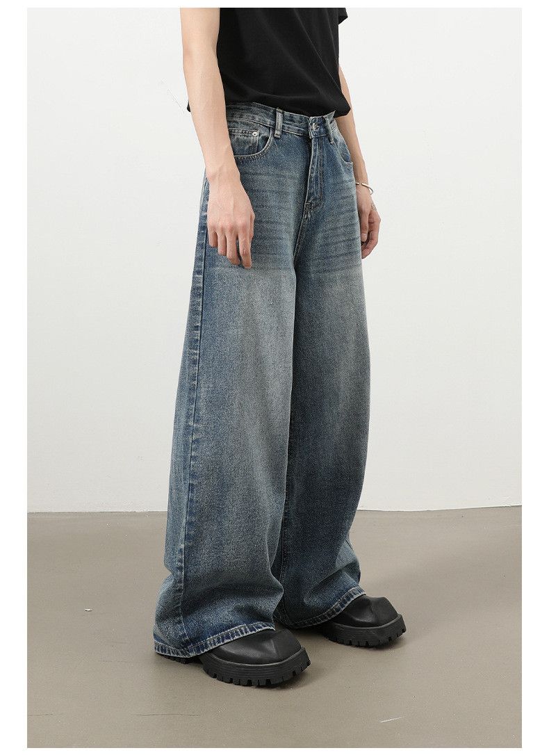 Vintage Japanese retro simple versatile men's wide-leg jeans Size US 32 / EU 48 - 4 Thumbnail