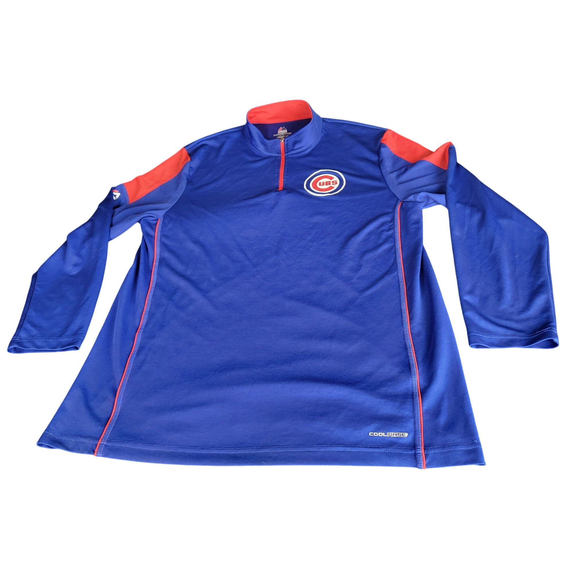 Majestic Chicago Cubs Majestic Pullover Shirt Men Sz XXL Coolbase Blu Size US XXL / EU 58 / 5 - 1 Thumbnail