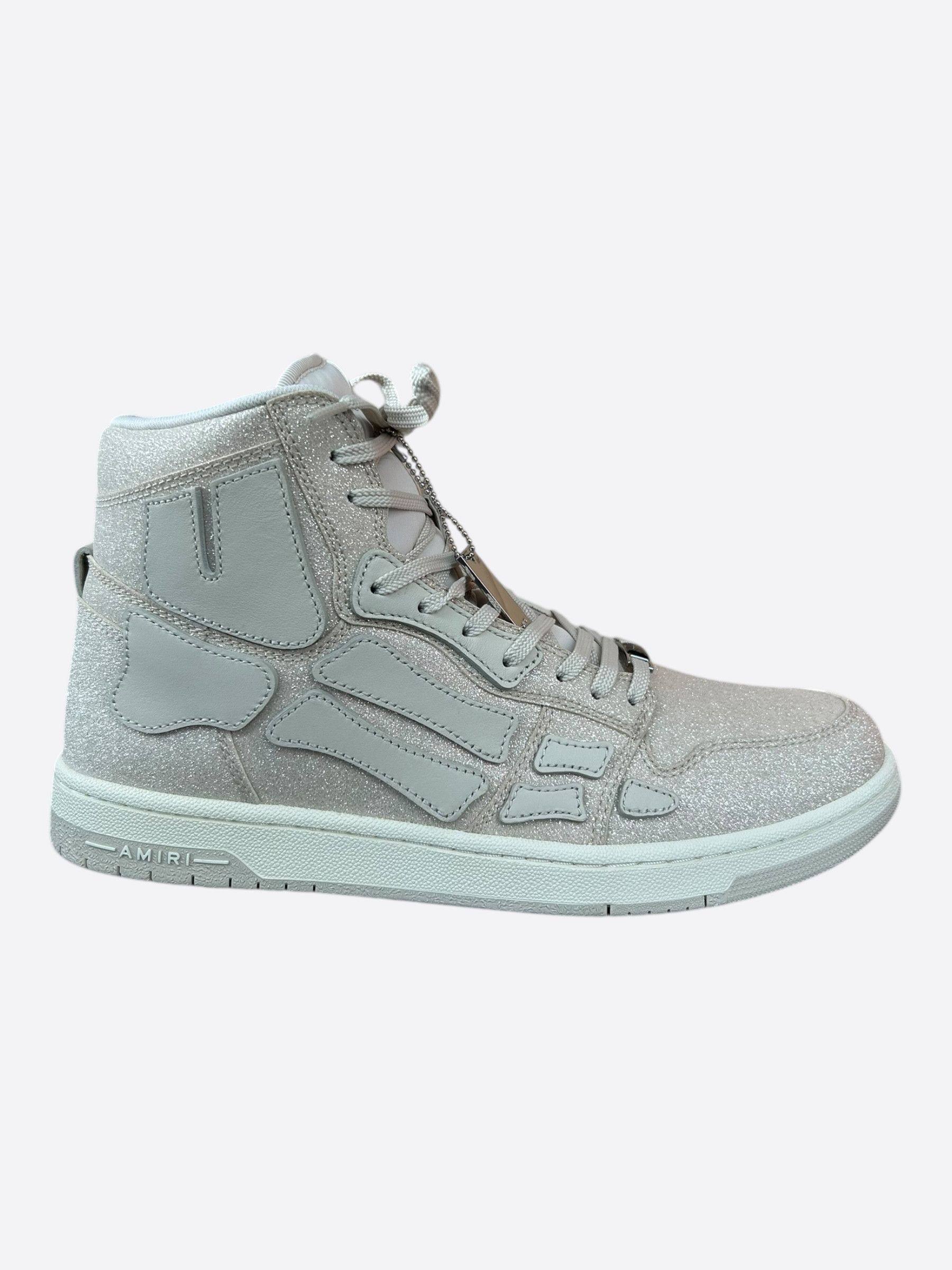 Amiri Amiri Beige Crystal Skeleton High Tops Size US 10 / EU 43 - 1 Thumbnail