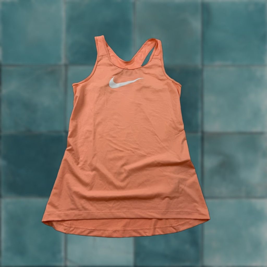 Nike Nike Tank Top Womens M Orange Dri-FIT Racerback Running Gym Athletic Sleeveless Scoop Neck Size M / US 6-8 / IT 42-44 - 1 Thumbnail