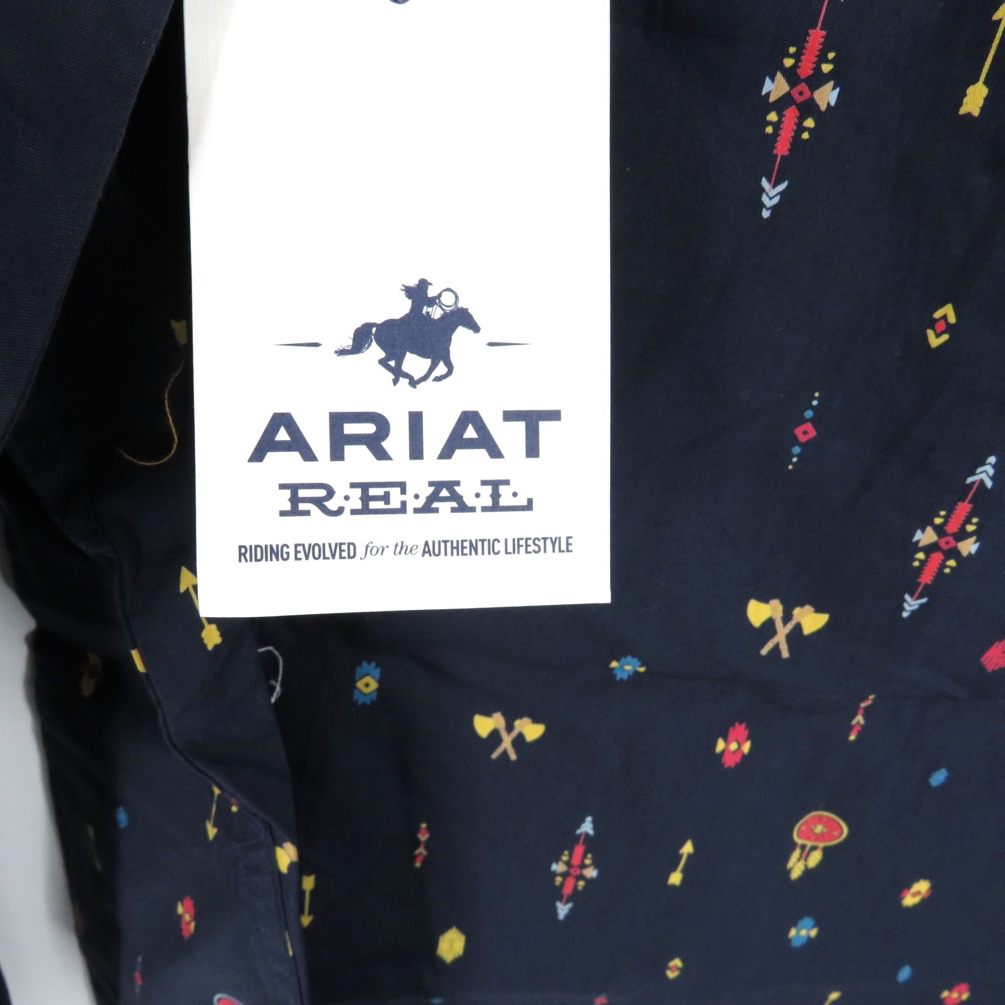 Ariat Ariat Womens Real Dakota Snap Long Sleeve Western Shirt Navy Size XL / US 12-14 / IT 48-50 - 5 Thumbnail