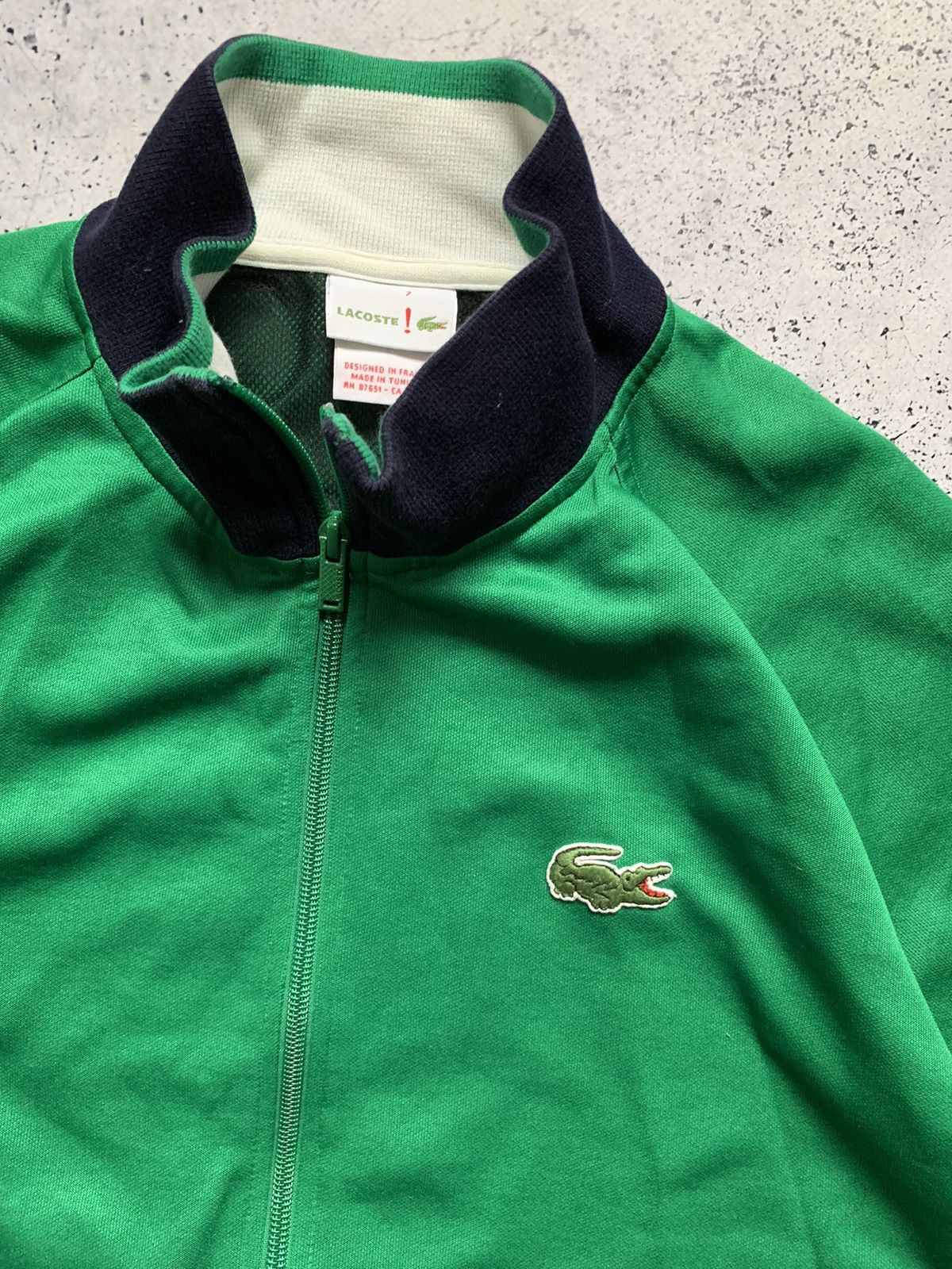 Lacoste × Vintage Vintage Lacoste Track Jacket Y2K Zip Sweatshirt Drill USA Size US M / EU 48-50 / 2 - 2 Thumbnail