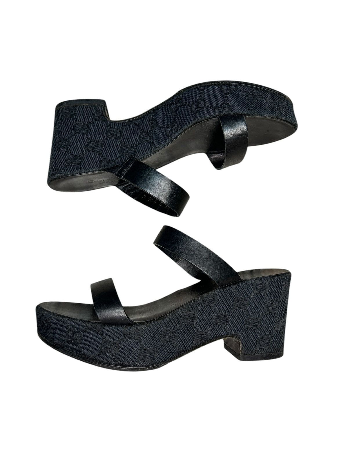 Gucci × Tom Ford Monogram Platform Sandals Size US 5.5 / IT 35.5 - 3 Thumbnail