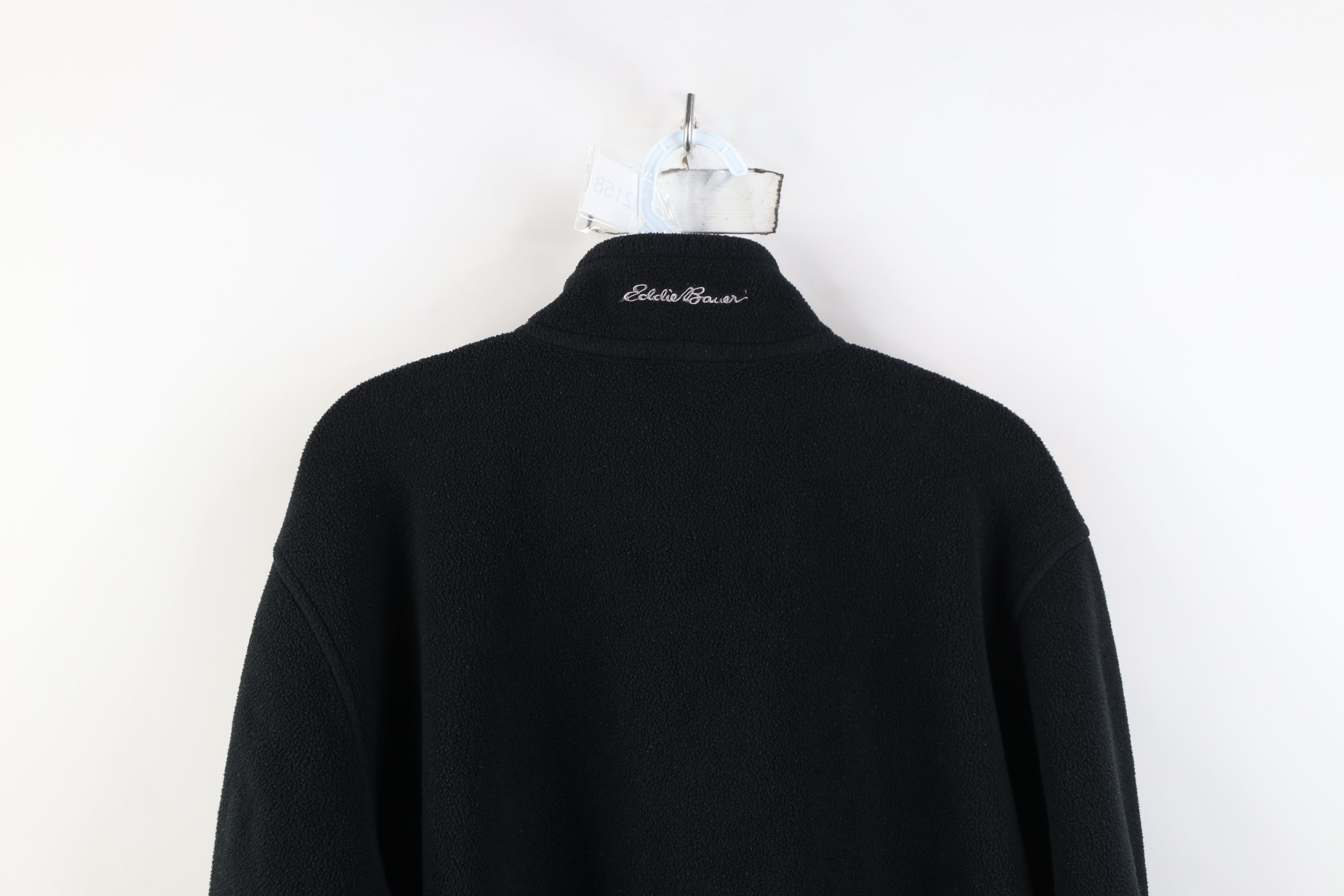 Eddie Bauer Vintage 90s Eddie Bauer Spell Fleece Half Zip Sweater Black Size XL / US 12-14 / IT 48-50 - 11 Thumbnail