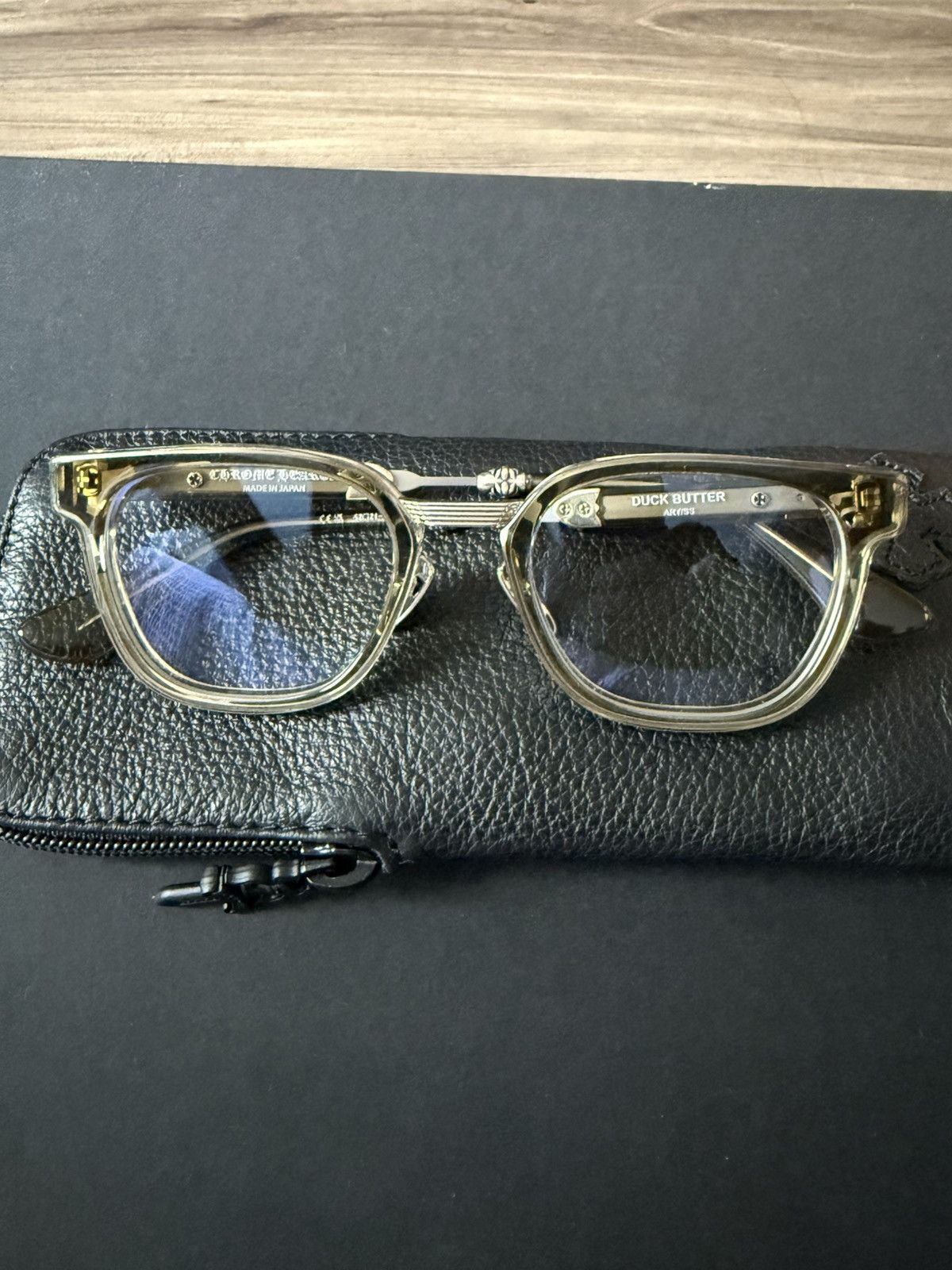 Chrome Hearts Duck Butter Glasses Brand New Silver/Green