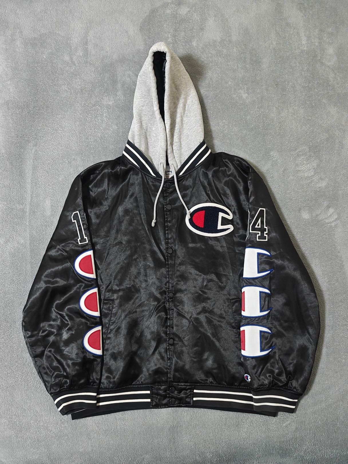 Supreme Supreme x Champion Hooded Varsity Jacket Size L Size US L / EU 52-54 / 3 - 1 Thumbnail