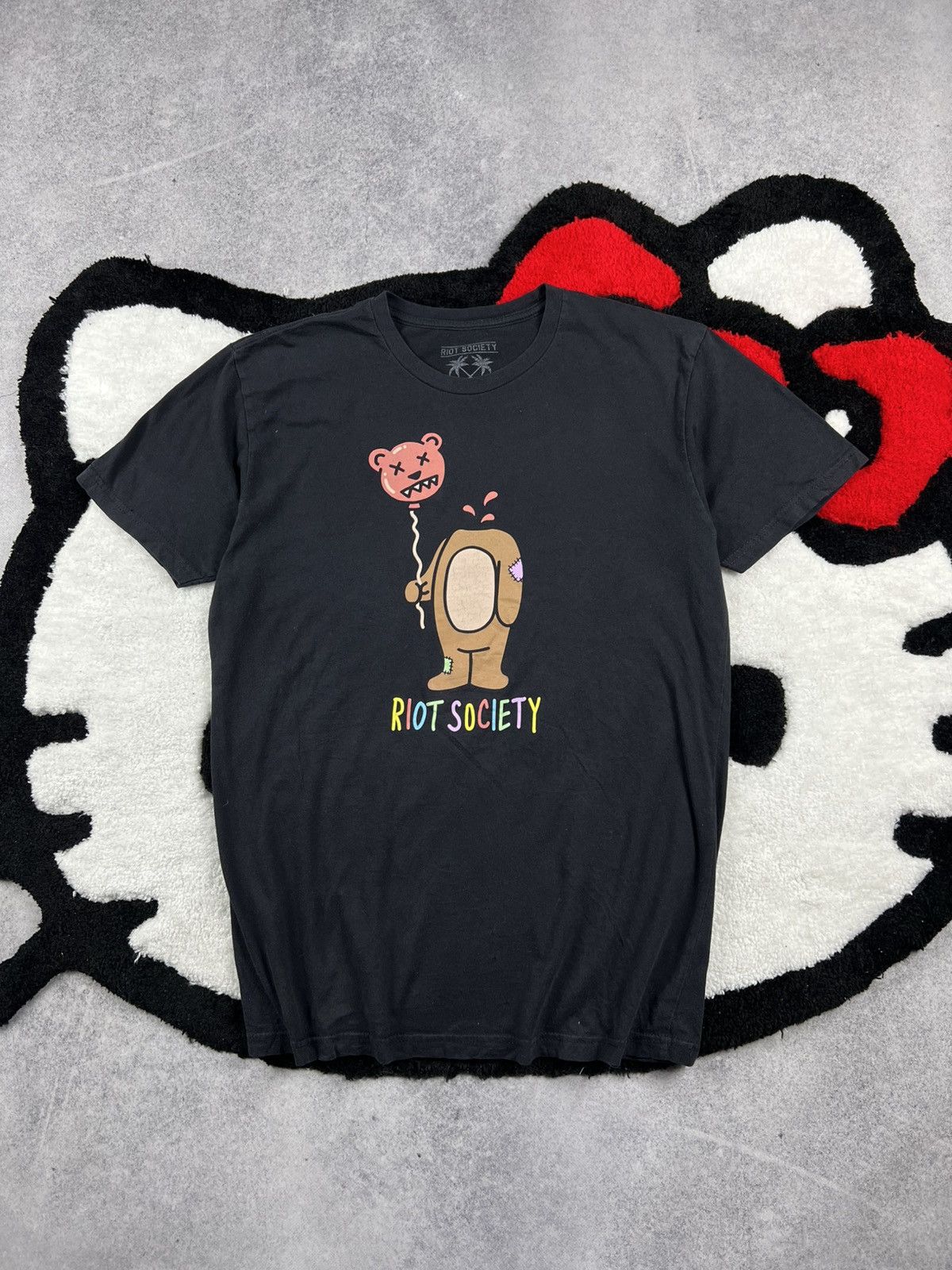 Riot Society Riot Society Bear Ballon Head Big Logo Tee Y2K Shirt Size US M / EU 48-50 / 2 - 1 Thumbnail
