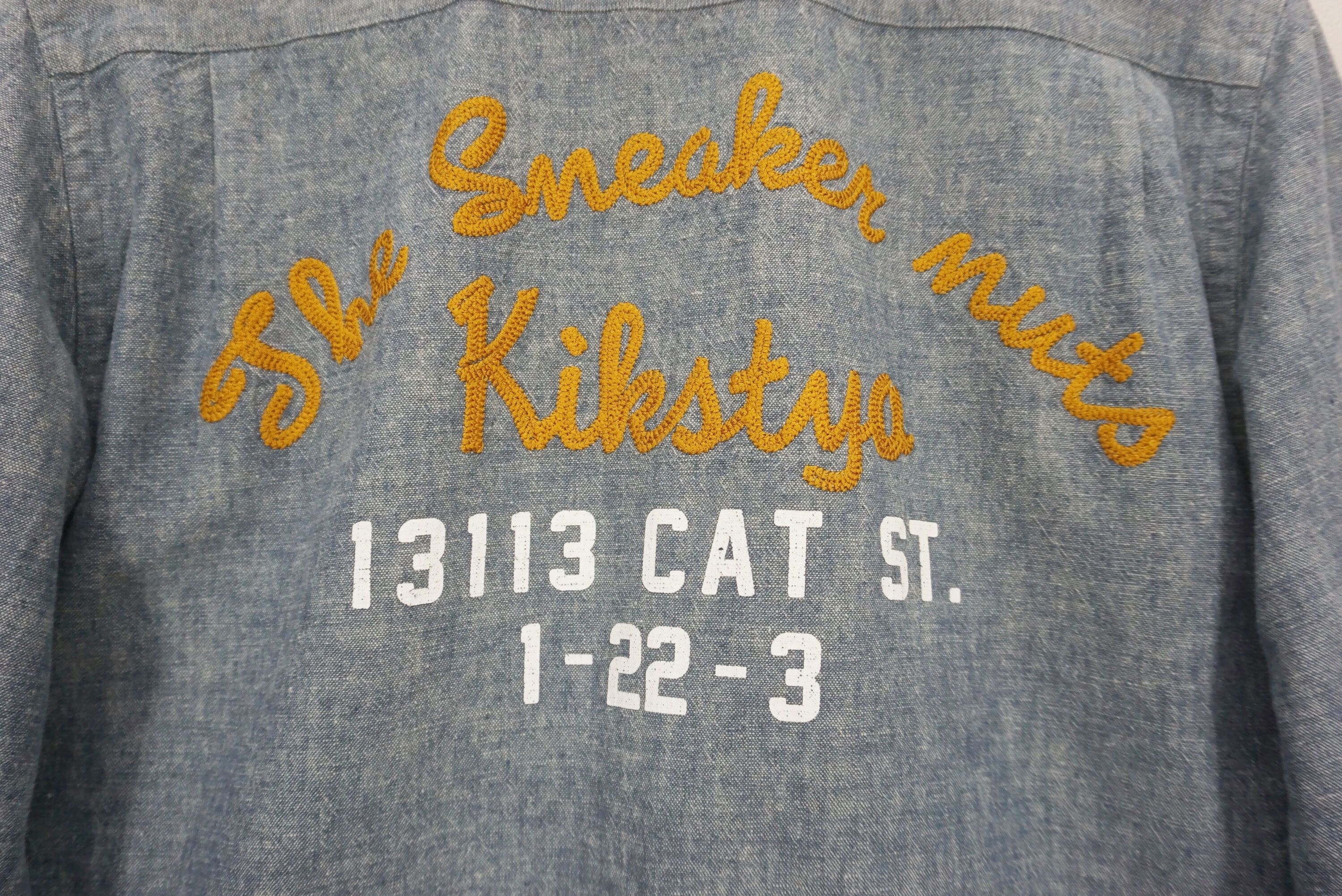 Japanese Brand KiksTyo Western Shirt Scripted Embroidery Flax Blend Shirt Size US L / EU 52-54 / 3 - 8 Thumbnail