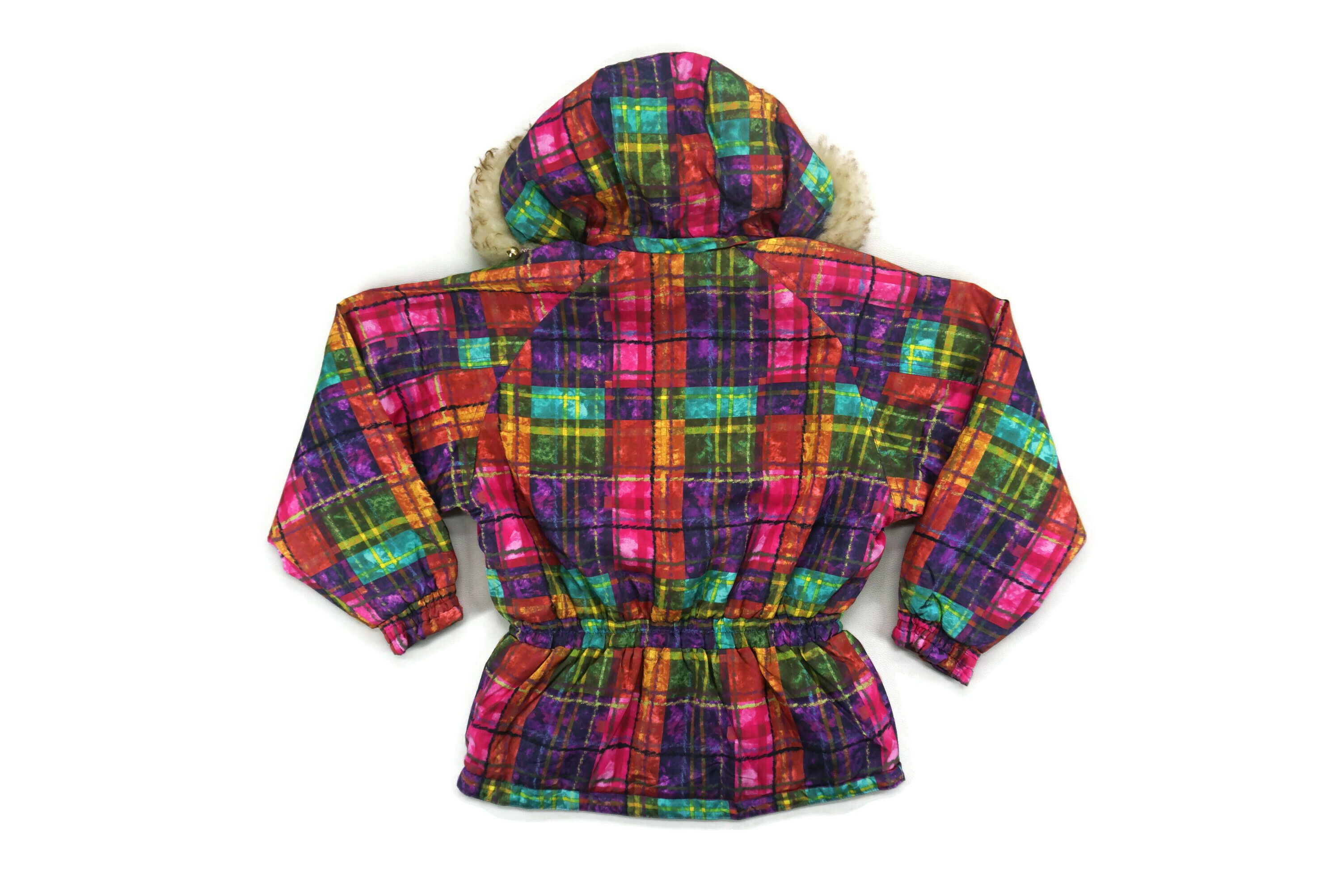 Japanese Brand Vintage Mistral Ski Jacket Rainbow Faux Fur Hooded Windbreak Size S / US 4 / IT 40 - 3 Thumbnail