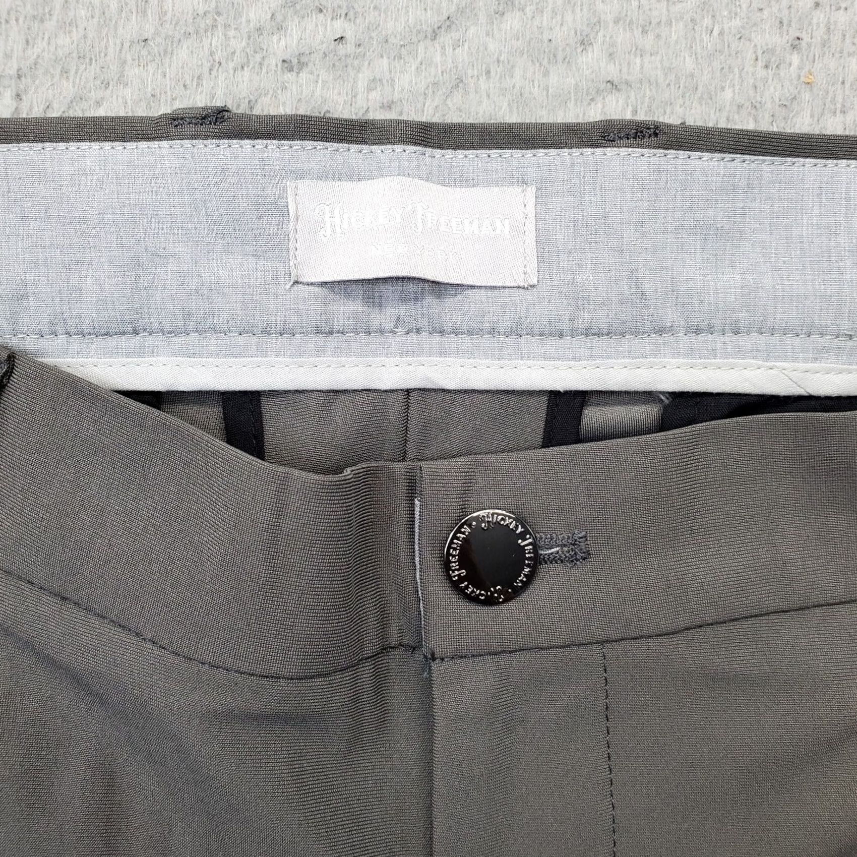 Vintage Hickey Freeman Chino Pants Mens 34x32 Gray Performance Slash Pocket Straight Leg Shirt Size US 34 / EU 50 - 7 Thumbnail