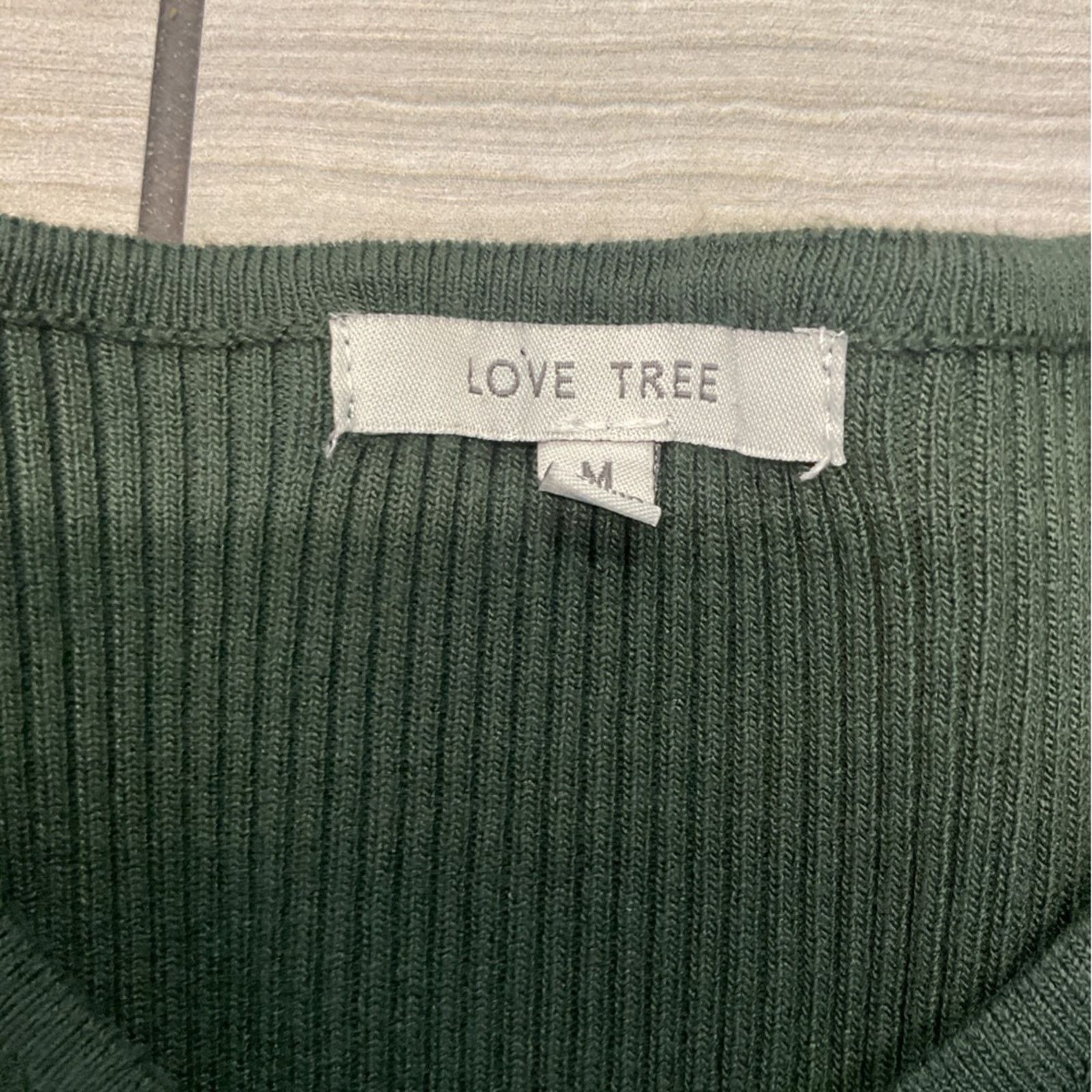 Vintage Love Tree Olive Green Crop Top Women’s Size M / US 6-8 / IT 42-44 - 3 Thumbnail
