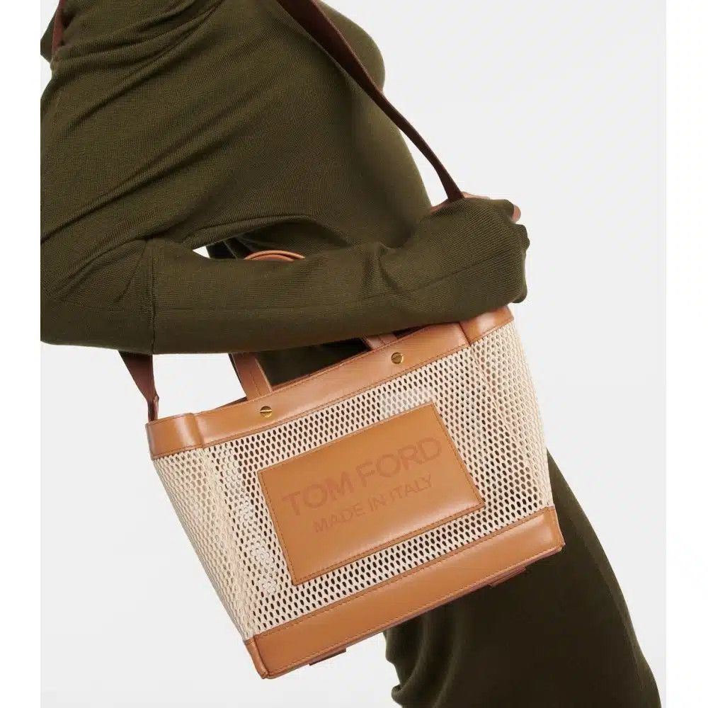 Tom Ford o1sndg1224 L1494 Size: OS / Small Logo Patch Tote Bag Size ONE SIZE - 2 Thumbnail