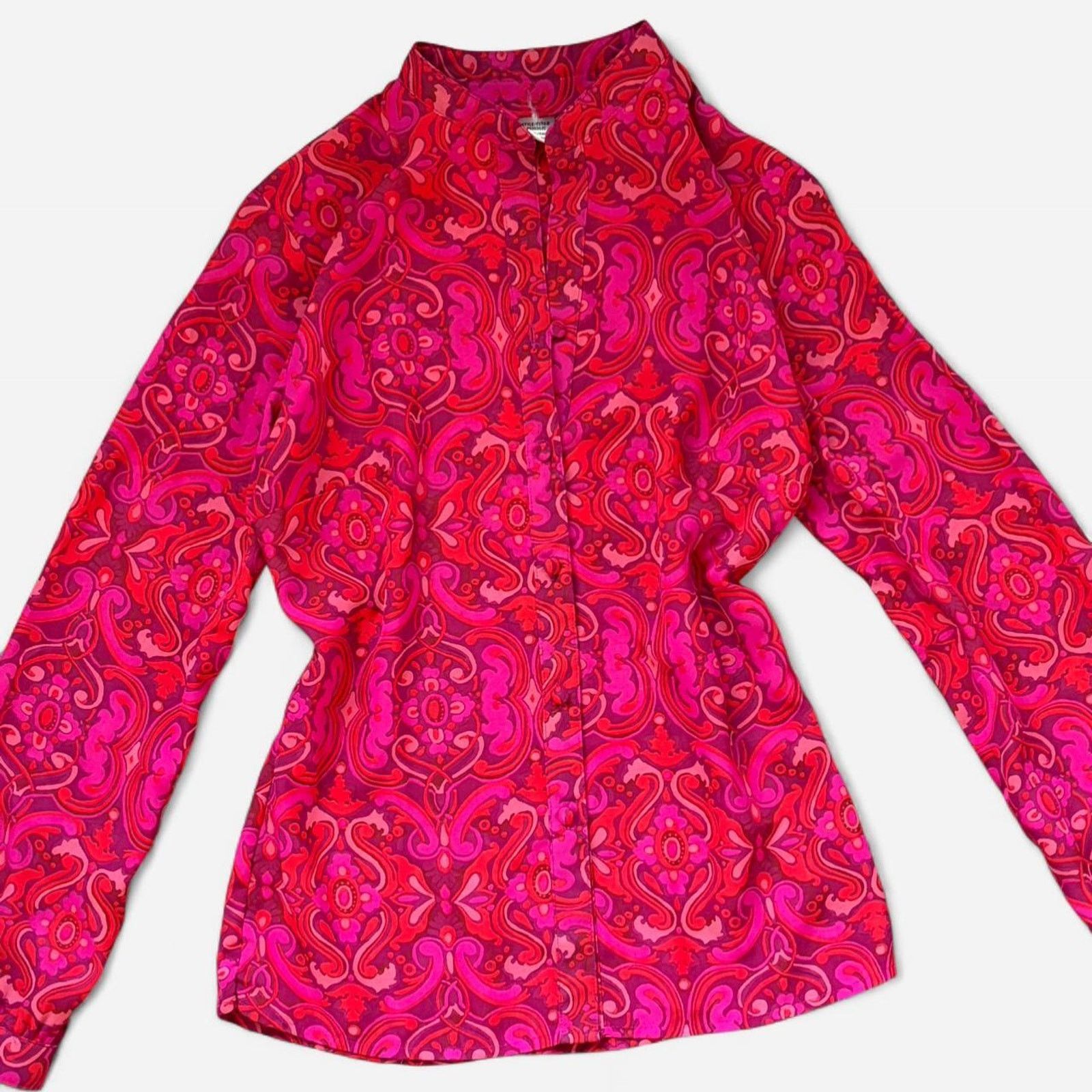 Other Sag harbor red paisley button up blouse Size S / US 4 / IT 40 - 1 Thumbnail