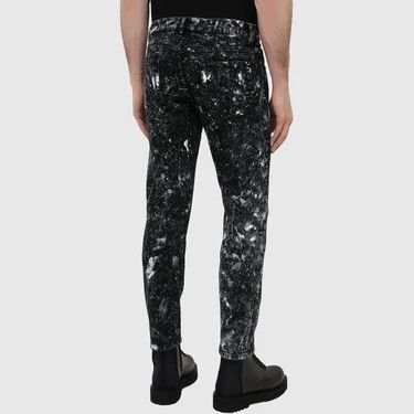 Dolce & Gabbana o1y0125 Logo Jeans in Black/White Size US 28 / EU 44 - 3 Thumbnail