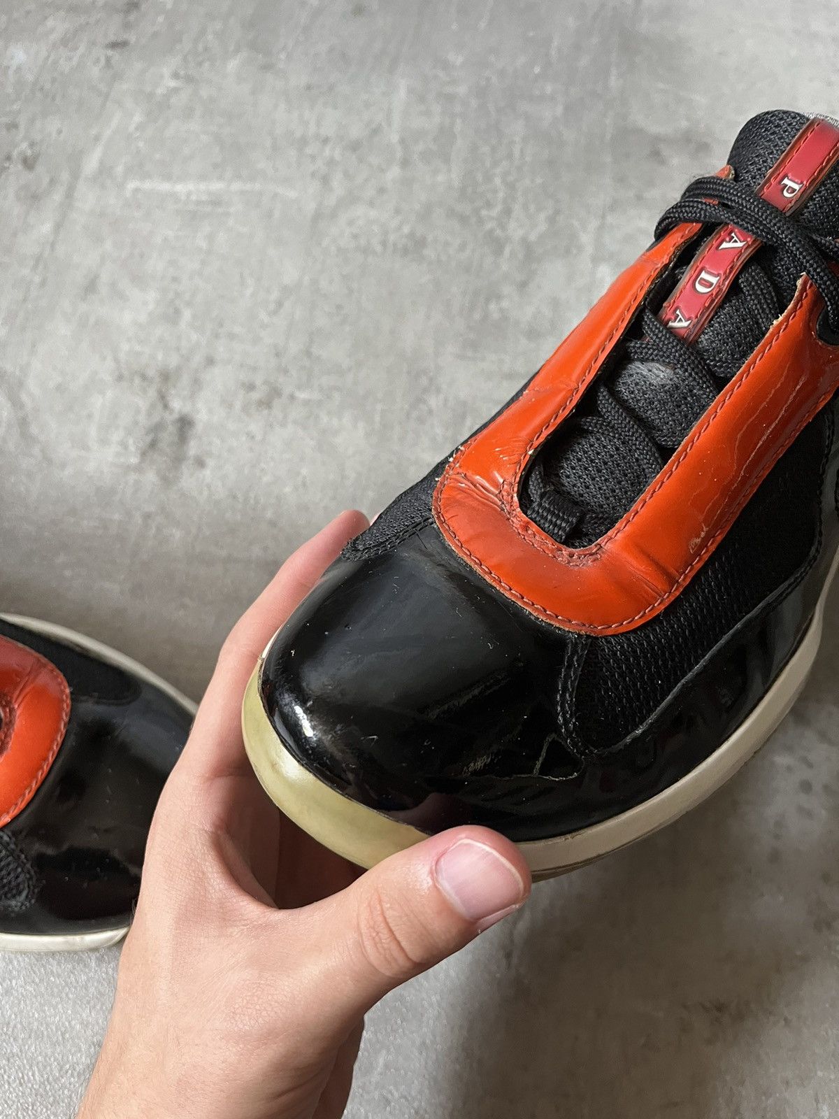 Prada Vintage Prada american cup low shoes orange navy Size US 9 / EU 42 - 10 Thumbnail