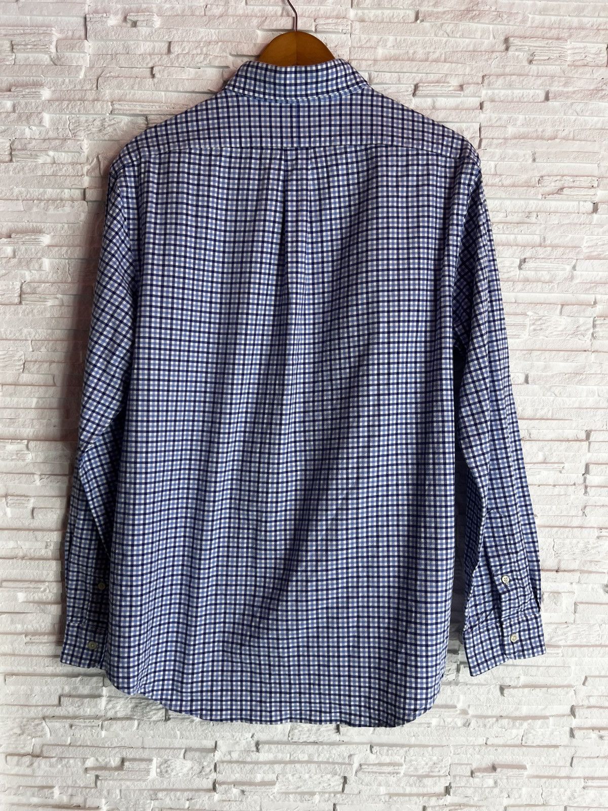 Ralph Lauren Ralph Lauren Slim Fit Stretch Oxford Plaid Shirt Blue Check Size US XL / EU 56 / 4 - 3 Thumbnail