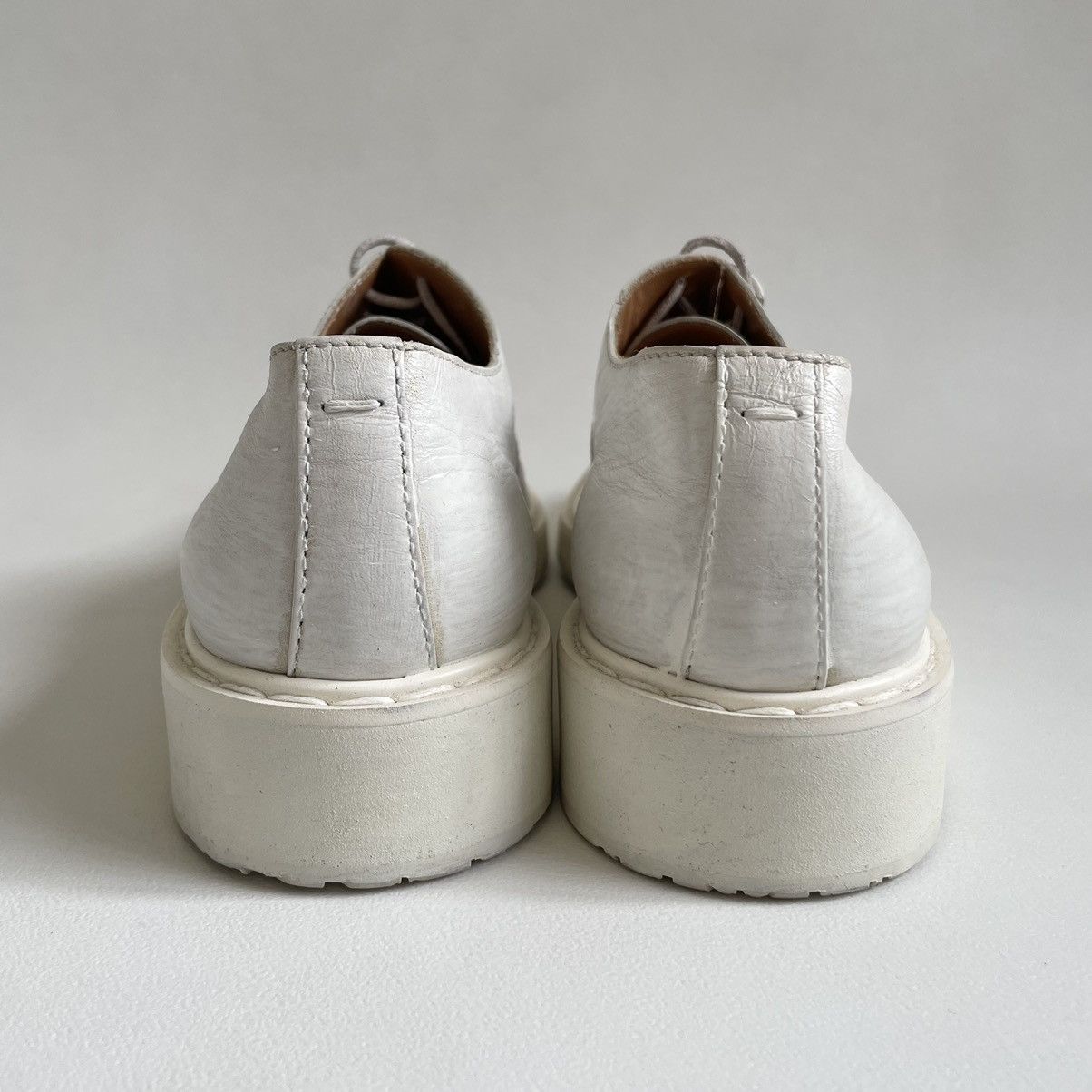 Maison Margiela ‘White Painted’ Wedge Sole Derbies Size US 10 / EU 43 - 14 Thumbnail