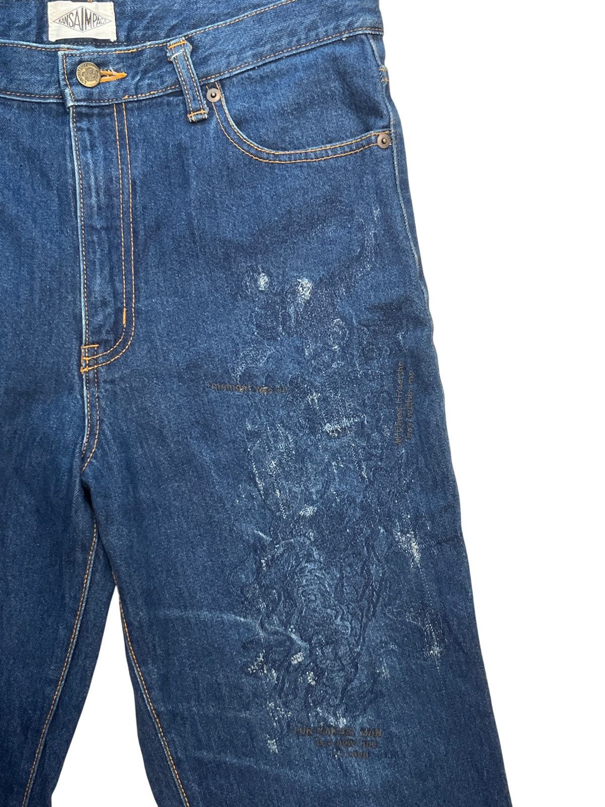 Kansai Yamamoto KANSAI DENIM JEAN Size US 32 / EU 48 - 3 Thumbnail