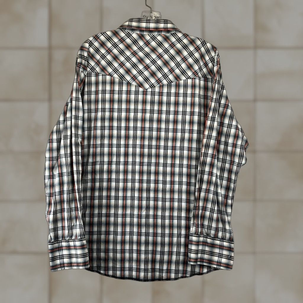 Wrangler Wrangler Shirt Western Pearl Snap Casual Men L Multicolor Plaid 90s Colorful Cowboy Silver Buttons Pockets Breathable Lightweight Cotton Blend Regular Size US L / EU 52-54 / 3 - 1 Thumbnail