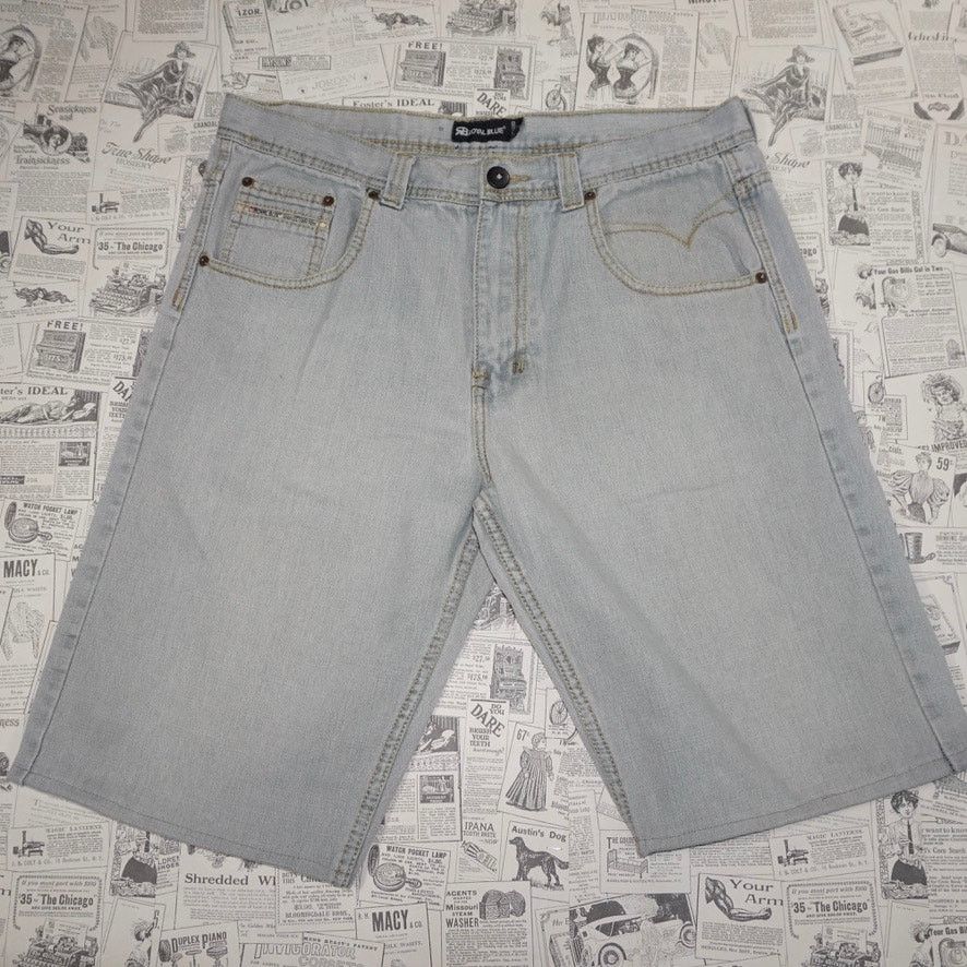 Vintage 36x32 - Vintage Y2K royal blue super washed out faded jorts Size US 36 / EU 52 - 2 Thumbnail