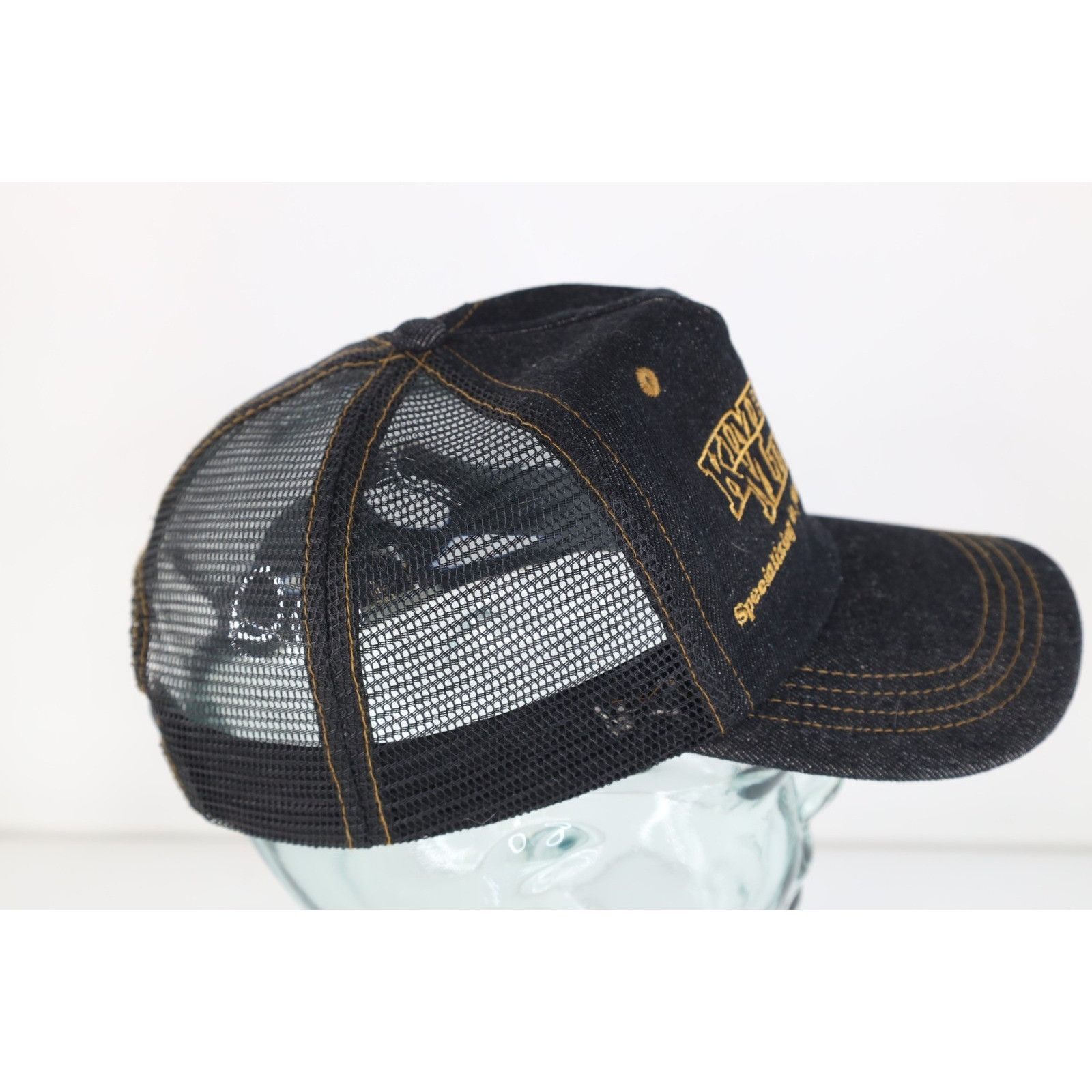 Vintage Vintage 90s Spell Out Kimball Midwest Chambray Trucker Hat Size ONE SIZE - 4 Thumbnail