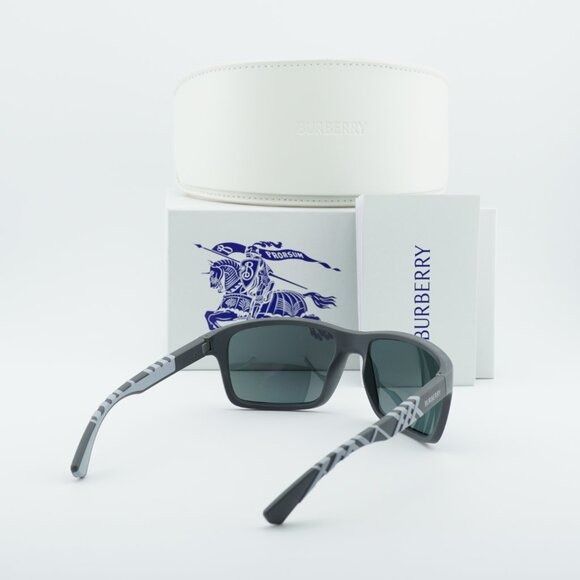 Burberry Burberry BE4483 423355 Sunglasses Grey Rectangle Frame Size ONE SIZE - 8 Thumbnail