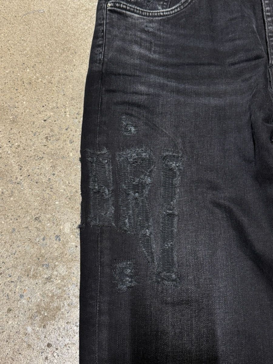 Amiri Amiri Distressed Logo Black Denim Jeans 1400$ Size US 36 / EU 52 - 7 Thumbnail
