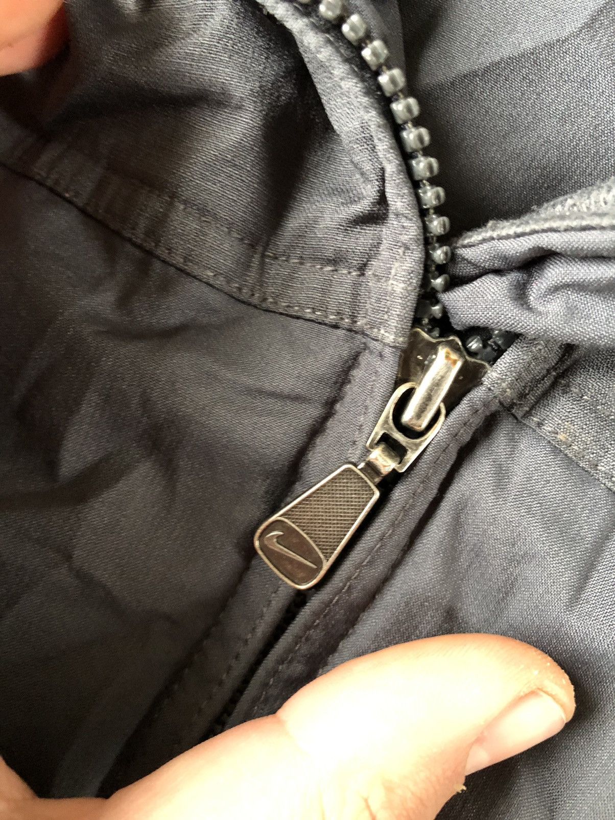 Nike × Vintage Y2k Vintage Nike Grey Vest Swoosh Logo Puffer Size US S / EU 44-46 / 1 - 6 Thumbnail