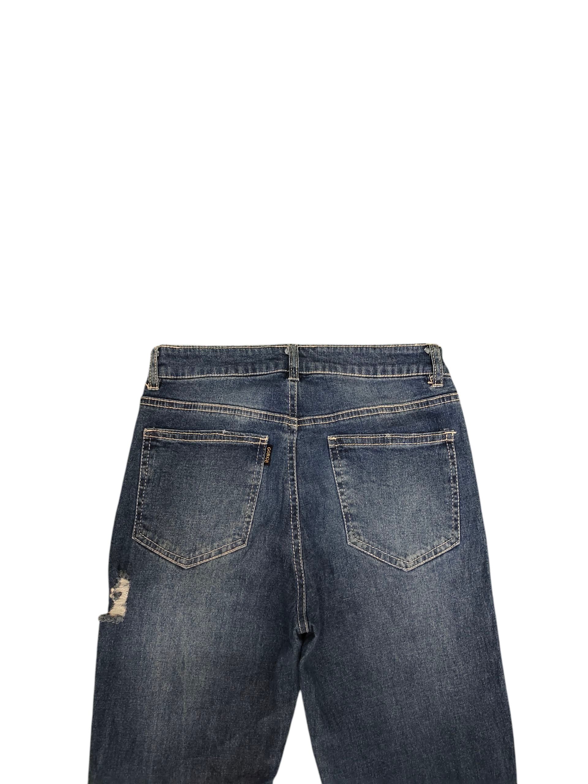 If Six Was Nine Flare Jeans Gorge Distress Denim Bootcut Low Rise Size US 26 / EU 42 - 11 Thumbnail