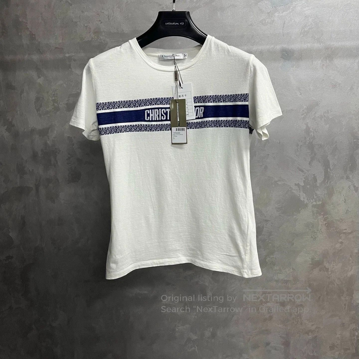 Dior dior white cotton knit logo t-shirt. Size US S / EU 44-46 / 1 - 1 Thumbnail