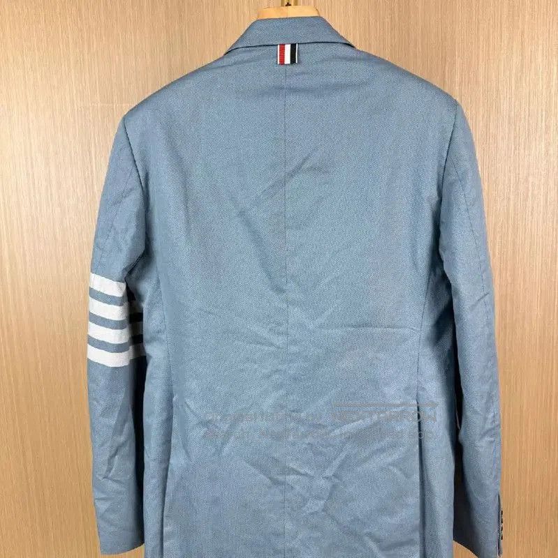 Thom Browne Thom Browne Light Blue Cotton Cardigan for Women . Size L / US 10 / IT 46 - 6 Thumbnail