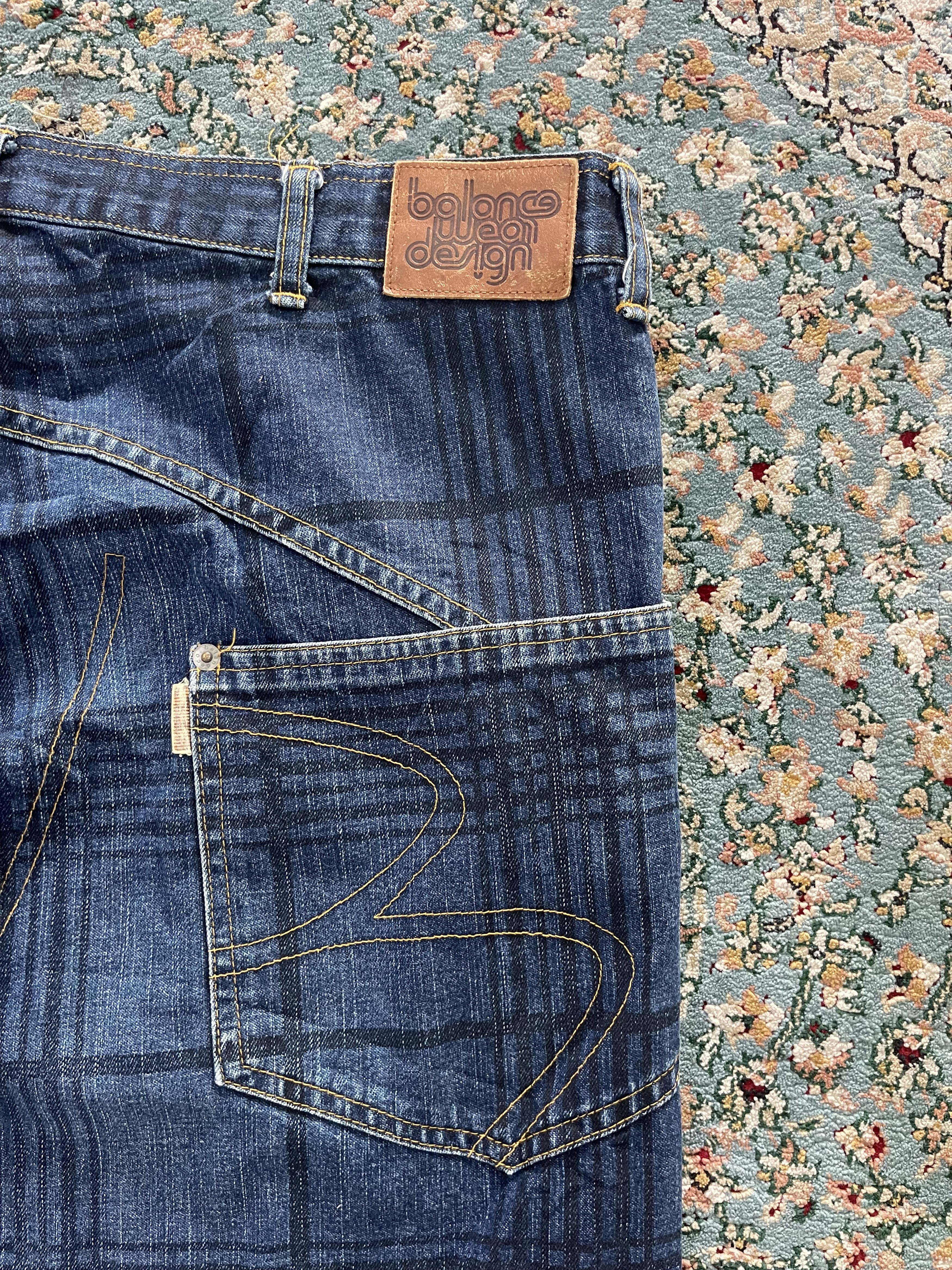 Japanese Brand Balance Wear Design Engineered Jeans Size US 35 - 3 Thumbnail