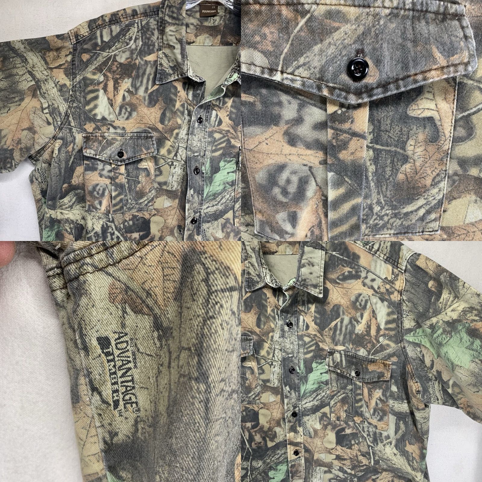 Vintage VINTAGE Ranger Camo Shirt Men's 2XL Camouflage Cotton Long Sleeve Outdoor 90s Workwear Size US XXL / EU 58 / 5 - 8 Thumbnail