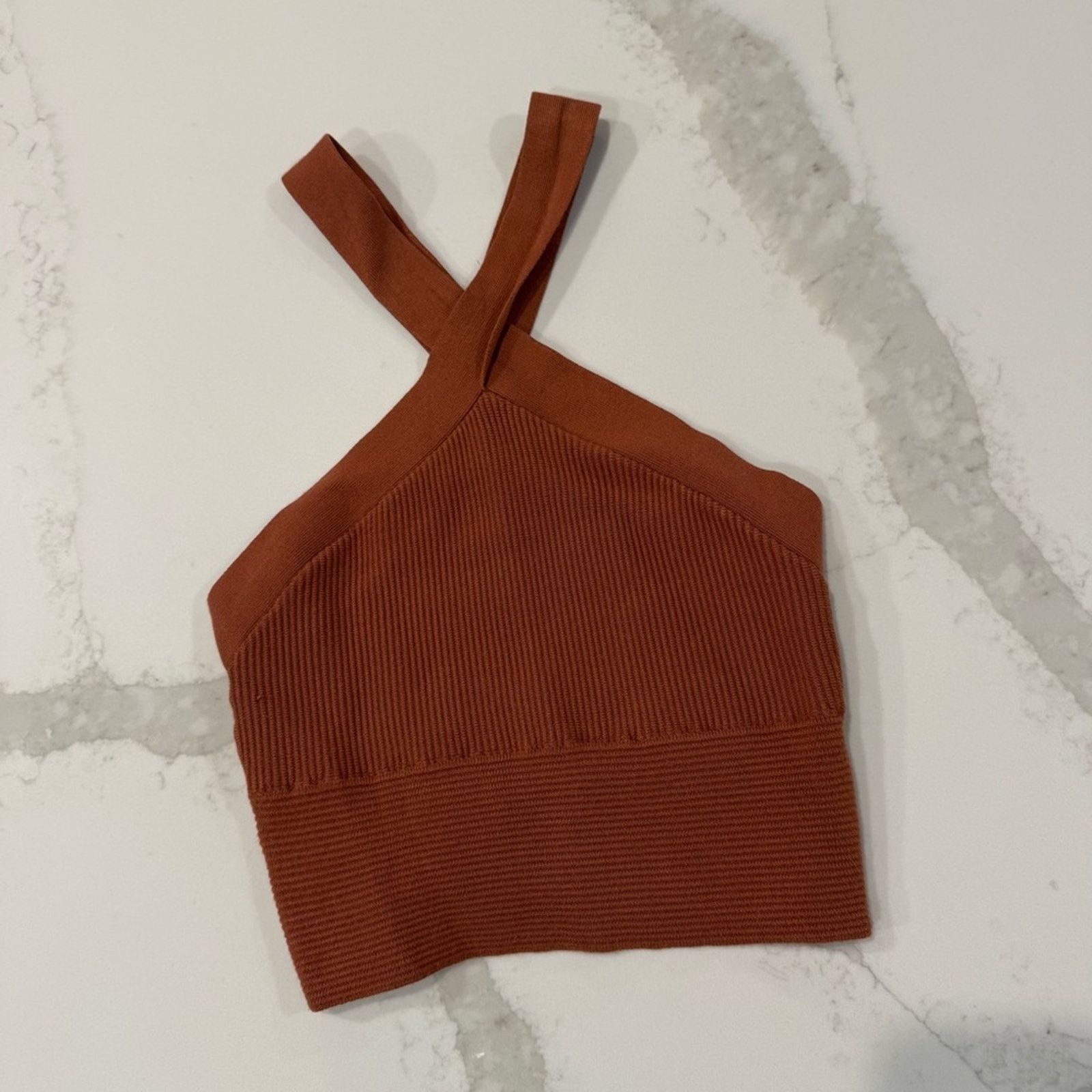 Abercrombie & Fitch Abercrombie & Fitch Ottoman Ribbed Twist Crop Top Womens M Size M / US 6-8 / IT 42-44 - 2 Thumbnail