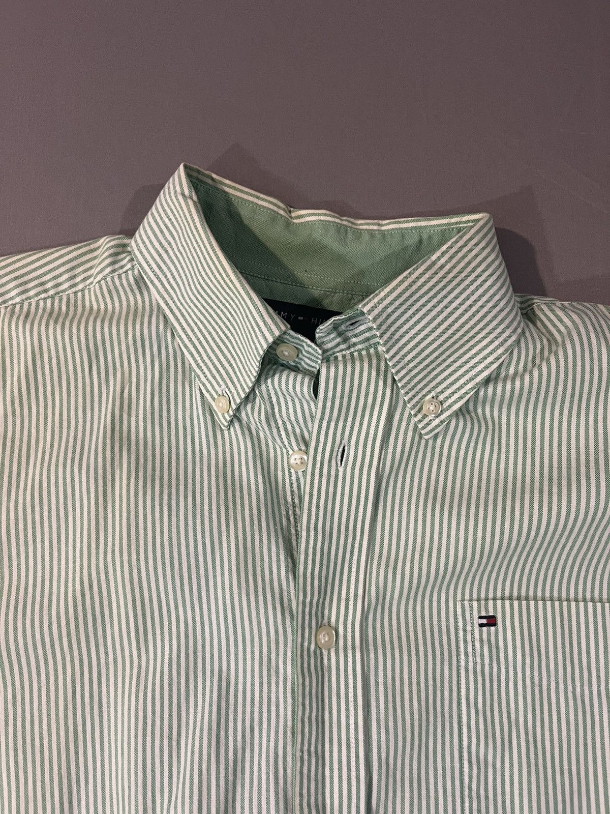 Tommy Hilfiger × Vintage Vintage pastel Tommy Hilfiger button up Size US L / EU 52-54 / 3 - 3 Thumbnail