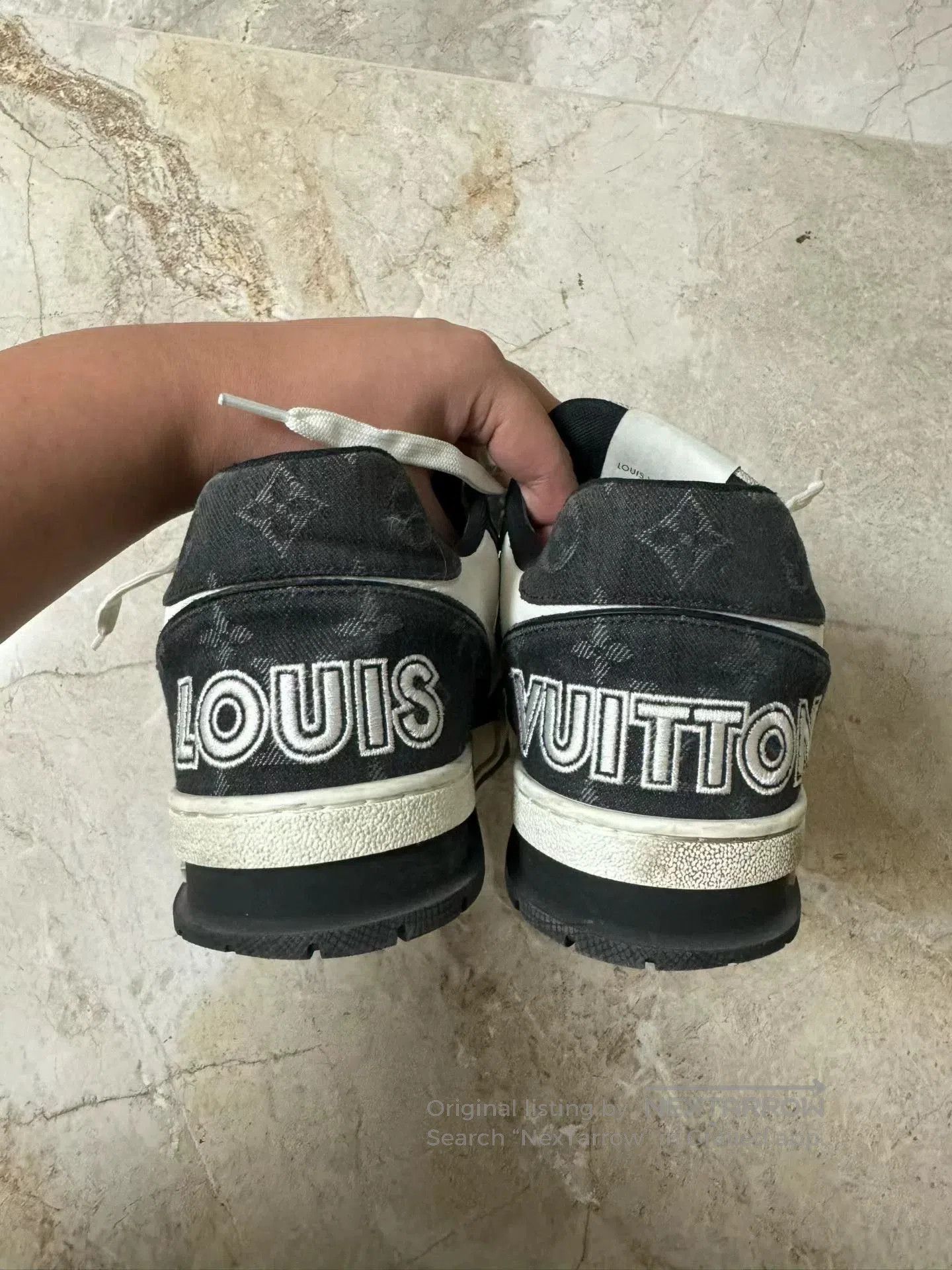 Louis Vuitton Louis Vuitton Trainer Velcro Denim Sneakers. Size US 9 / EU 42 - 3 Thumbnail
