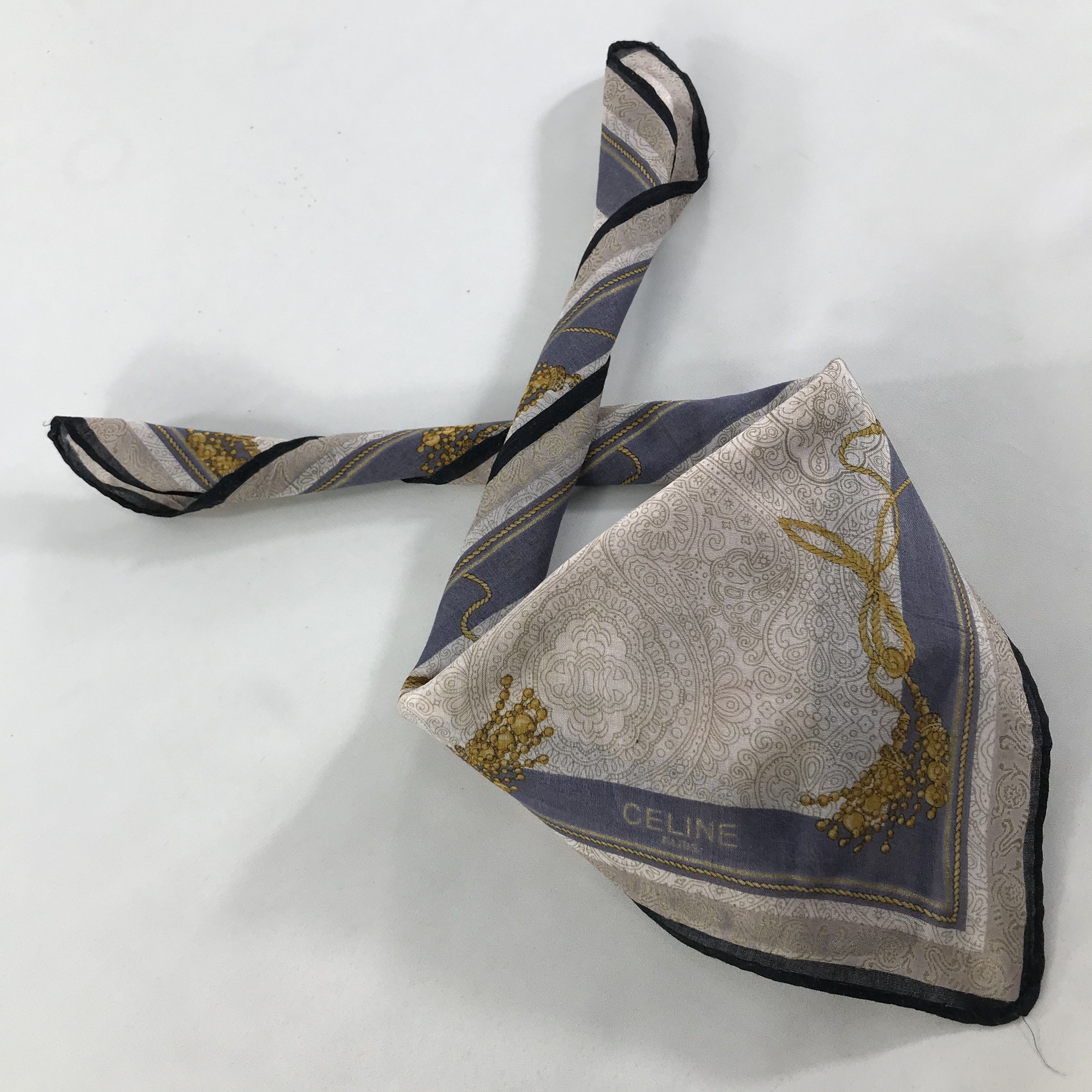 Celine × Vintage Celine Bandana / Handkerchief / Neckerchief - S1275 Size ONE SIZE - 4 Thumbnail