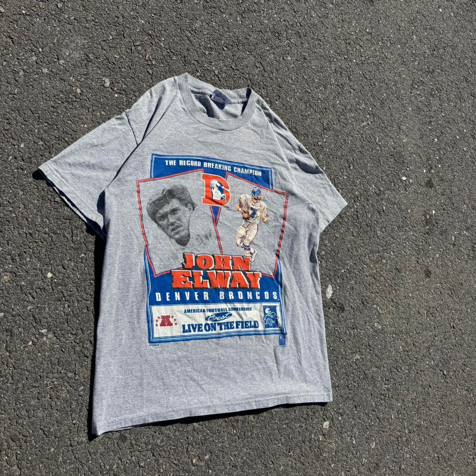 Lee Vintage 1996 John Elway Denver Broncos T-Shirt – Size Medium Size US M / EU 48-50 / 2 - 2 Thumbnail