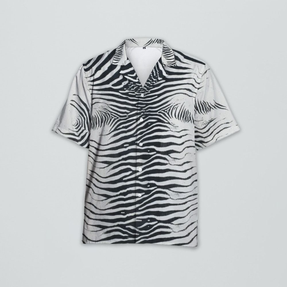 Vintage Zebra-Print Shirt – Monochrome Edge with Wild Attitude Size US S / EU 44-46 / 1 - 1 Thumbnail
