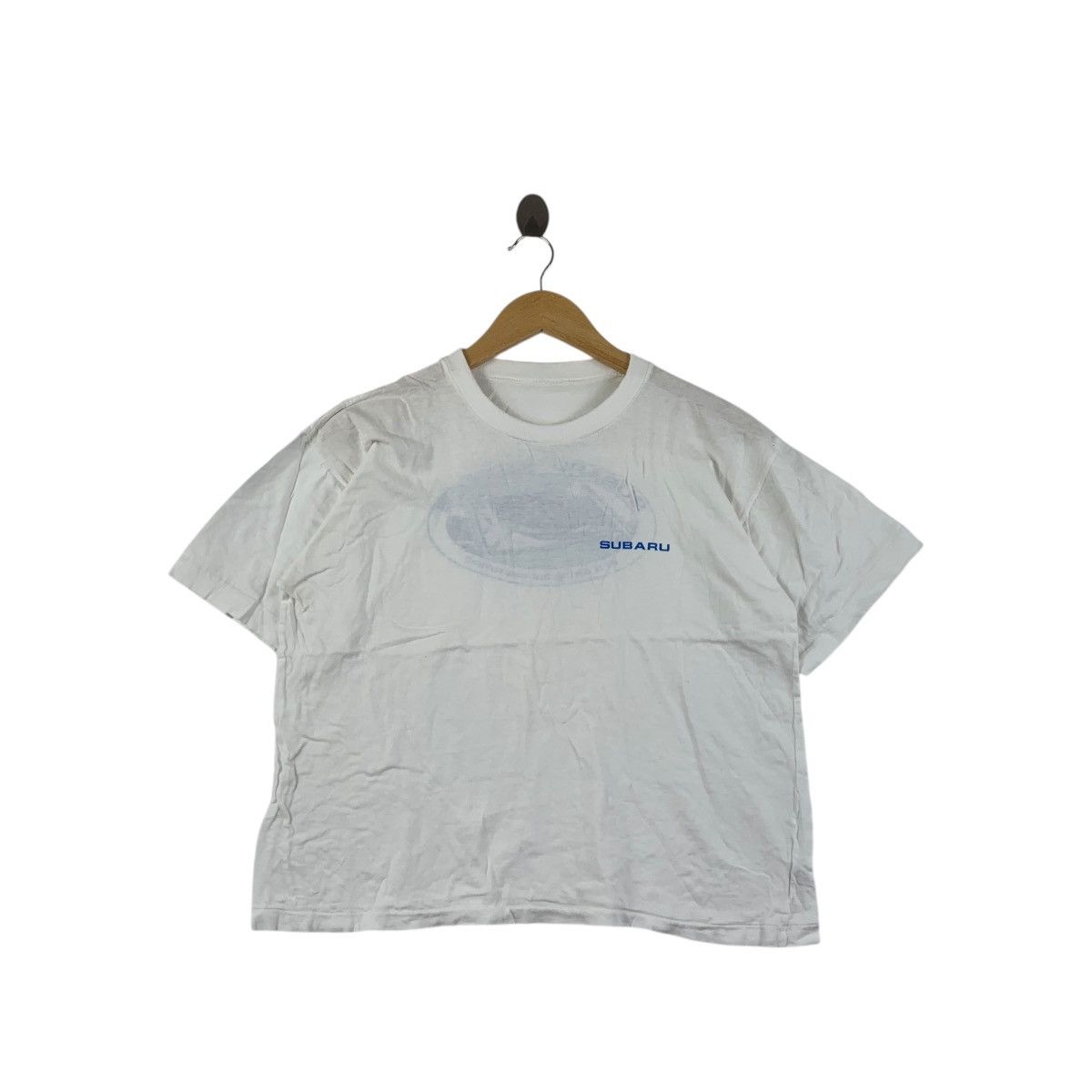 Vintage Vintage SUBARU SERVICE JAPAN Motorsport Racing Tee Shirt Size M / US 6-8 / IT 42-44 - 1 Thumbnail