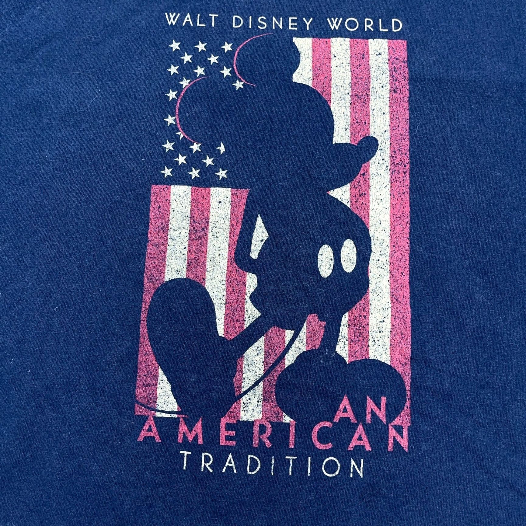 Disney VINTAGE Disney Shirt Men L Blue Mickey Mouse American Flag Y2K 00s Cyber Graphic Print Tee Crew Neck Short Sleeve Logo Disney Mens Blue 1990s 1999s Size US L / EU 52-54 / 3 - 4 Thumbnail