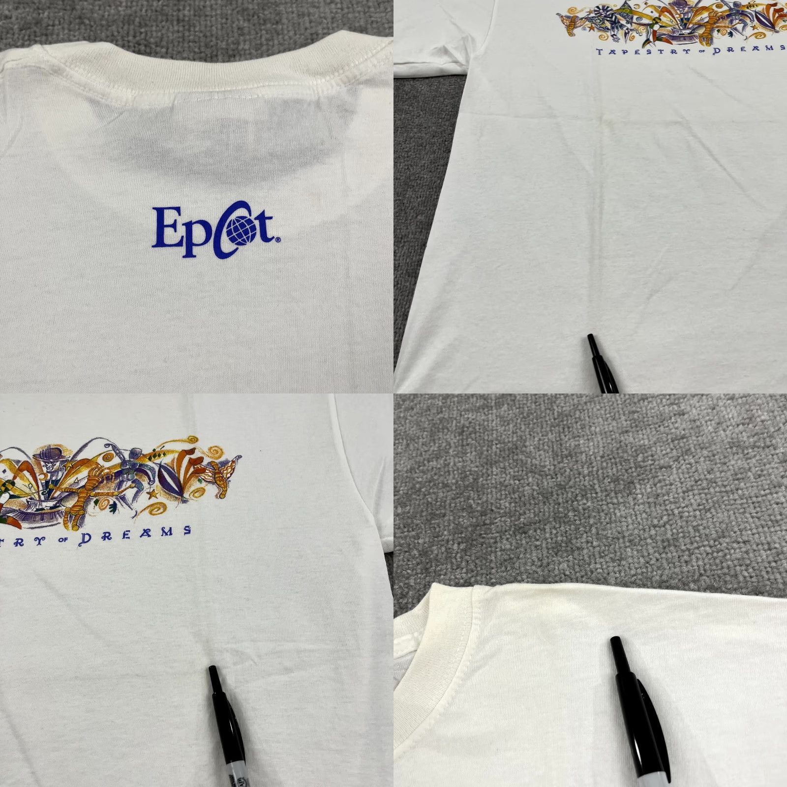 Disney VINTAGE Disney T-Shirt Mens Large White Retro 2000s Epcot Dream Graphic Tee Y2K NOS Size US L / EU 52-54 / 3 - 8 Thumbnail