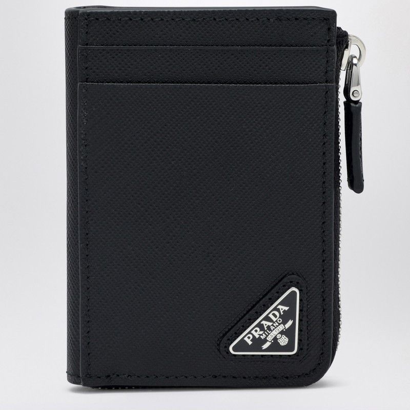 Prada Prada Black Saffiano Zip Card Holder Size ONE SIZE - 1 Thumbnail