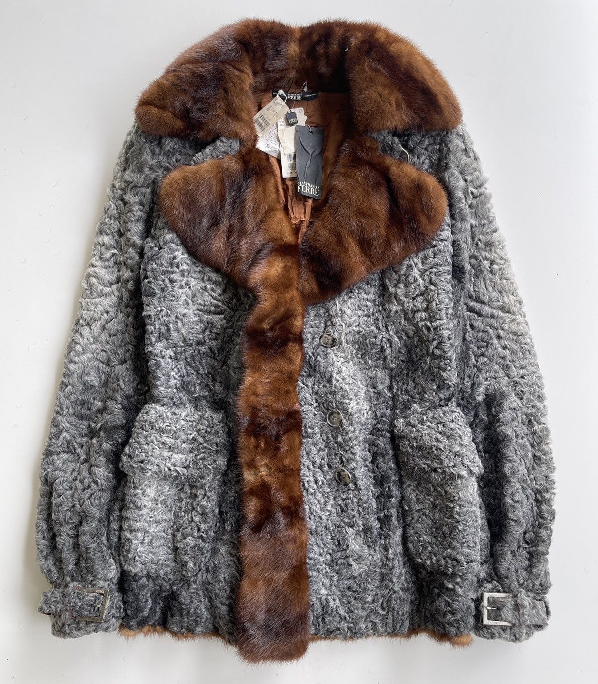 Gianfranco Ferre Luxury Curly Fur 100% Pelle Leather Size M / US 6-8 / IT 42-44 - 7 Thumbnail