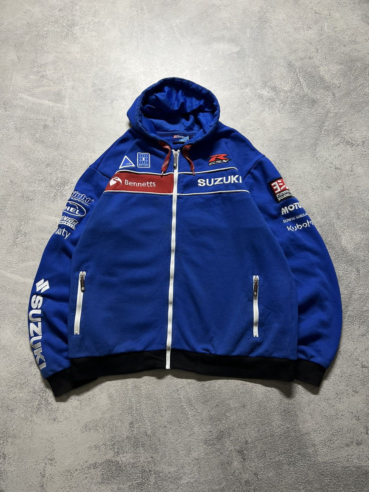 Vintage Vintage Y2k Suzuki GSX 💙 Racing Zip Hoodie 00’s Size US XXL / EU 58 / 5 - 3 Thumbnail