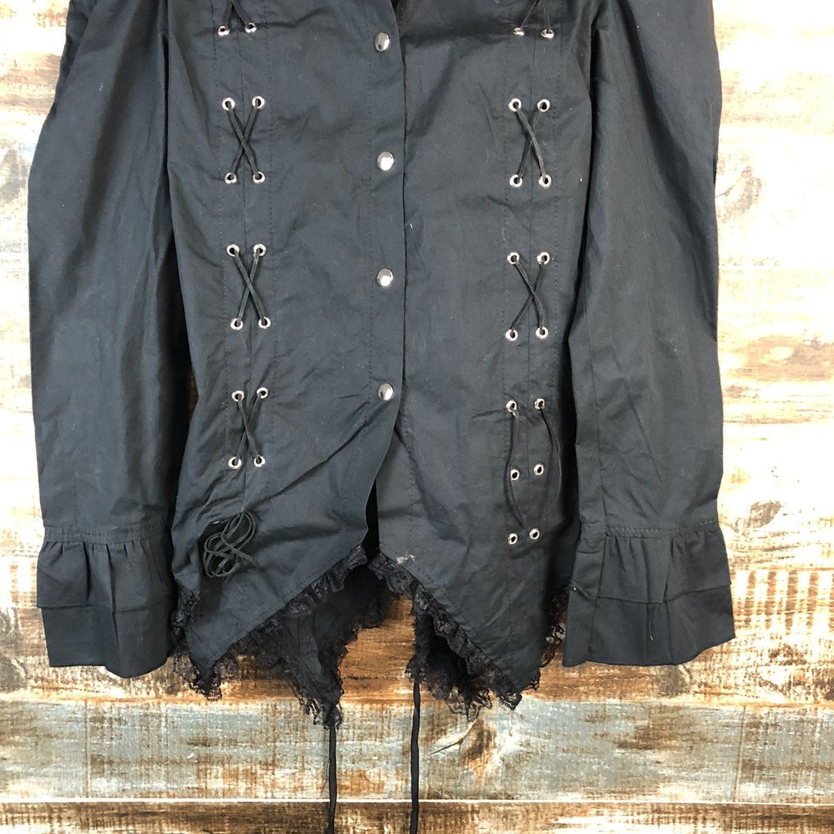 AC/DC Ac Dc Ray seditonaries punk ripped Black #A2550 Size S / US 4 / IT 40 - 6 Thumbnail