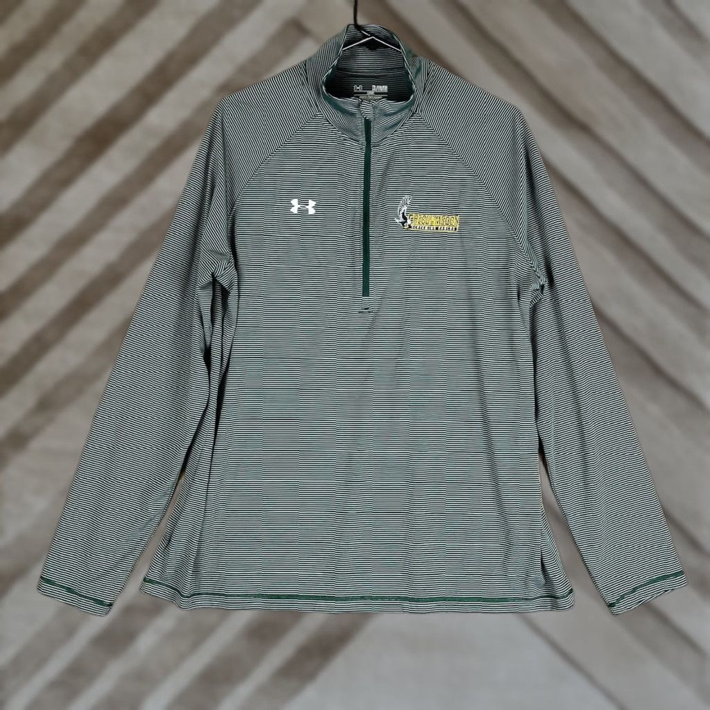 Under Armour Under Armour Mens Shirt Green White Striped 1/4 Zip Heat Gear XL Shirt Mens Size US XL / EU 56 / 4 - 1 Thumbnail